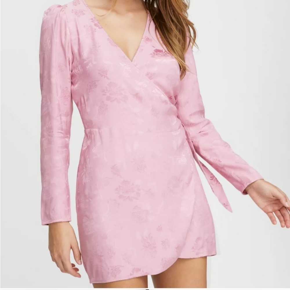 Aritzia Wilfred Wrap Dress Pink